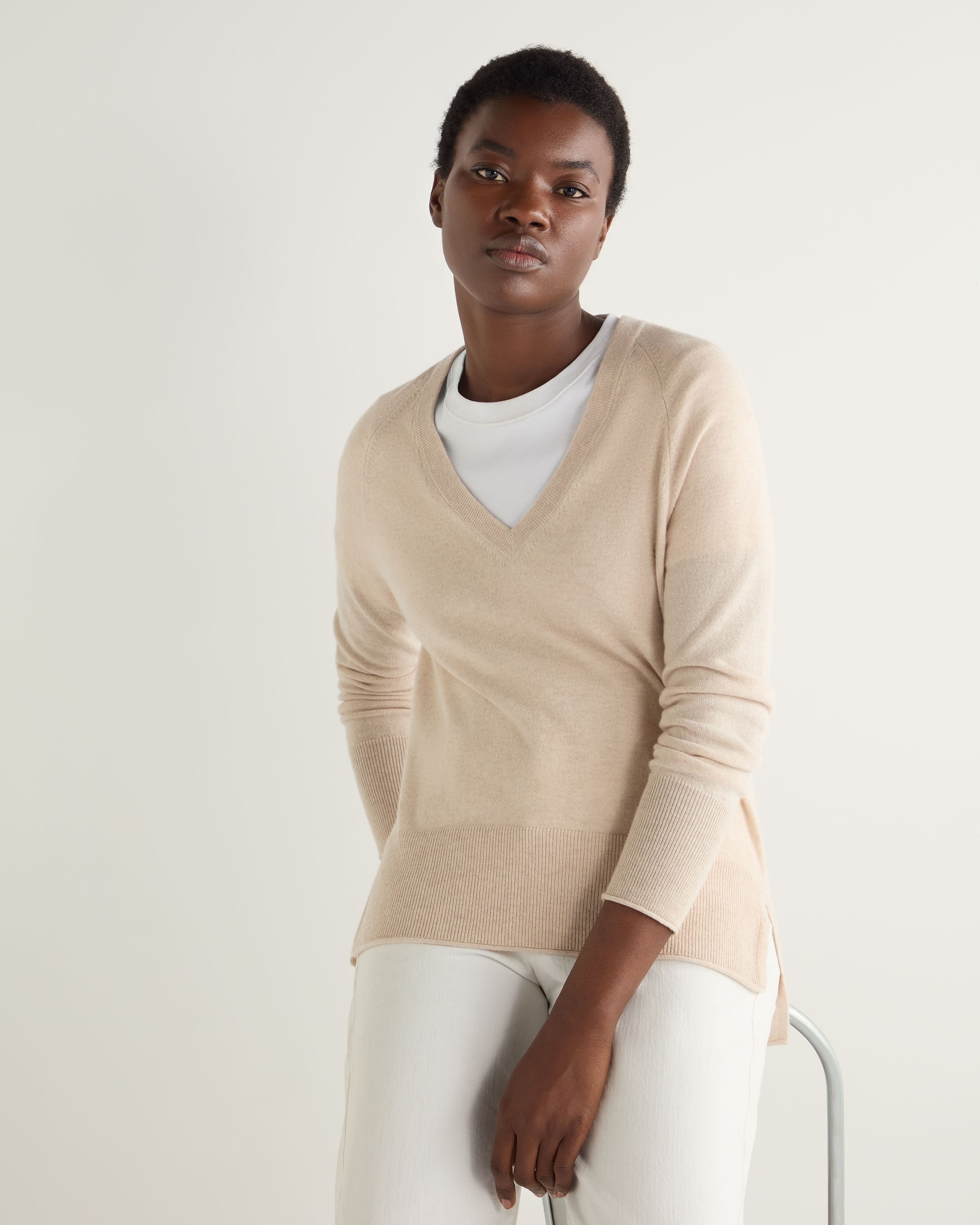 White Cashmere Sweaters | Complimentary Delivery | N.Peal