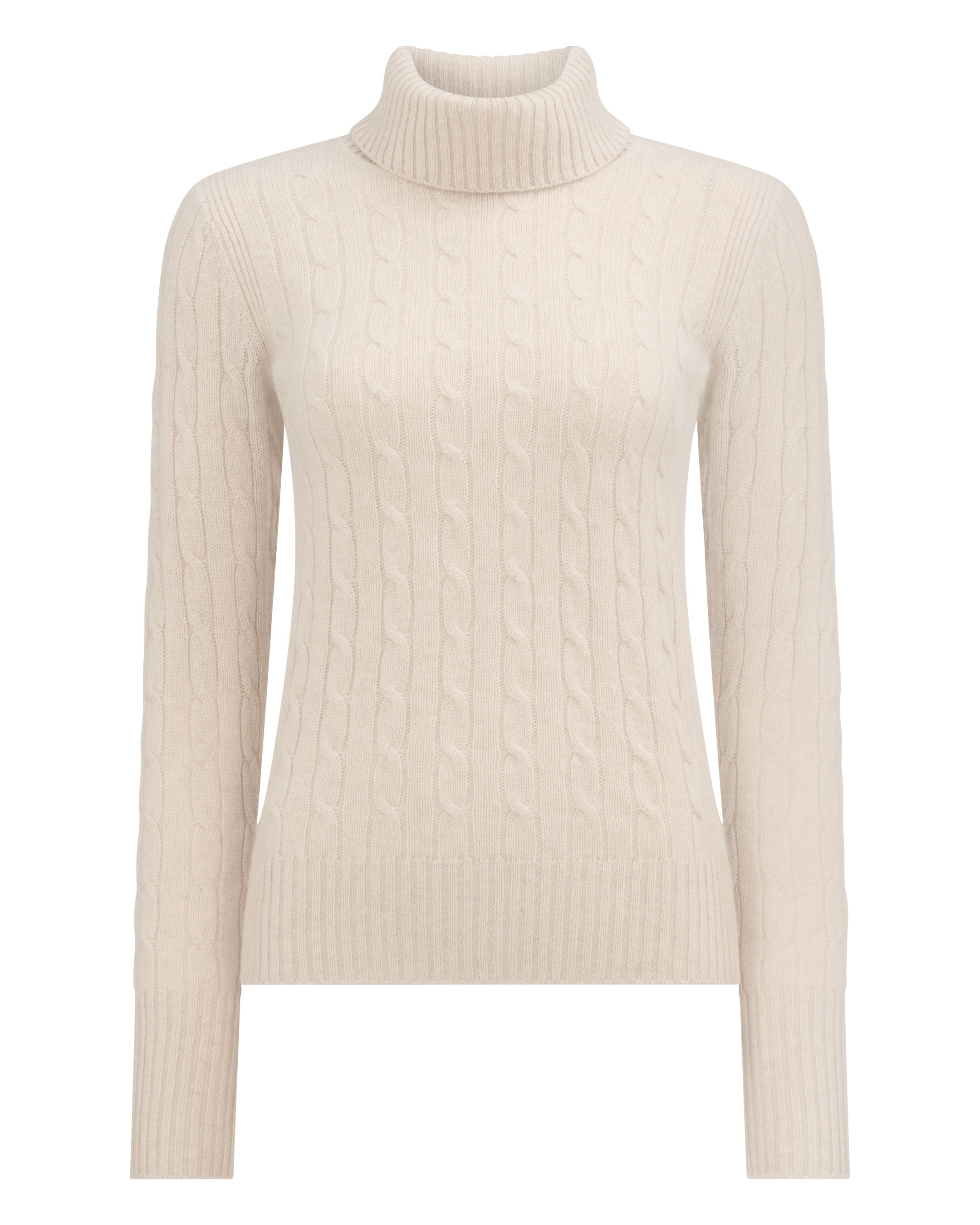 Women's Loose Turtle Neck Cashmere Sweater Frost White | N.Peal