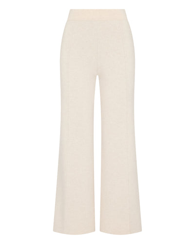 N.Peal Women's Double Face Trousers Ecru White