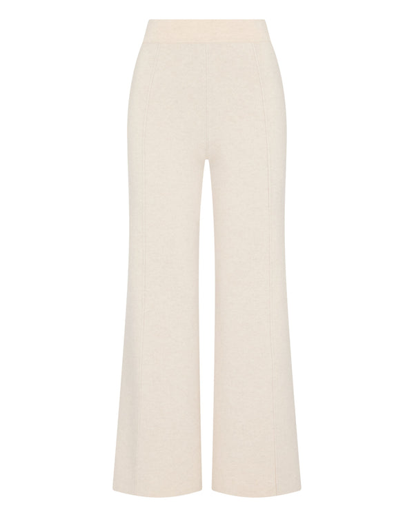 N.Peal Women's Double Face Trousers Ecru White