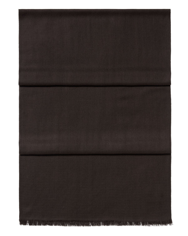 N.Peal Women's Pashmina Cashmere Stole Chocolate Brown