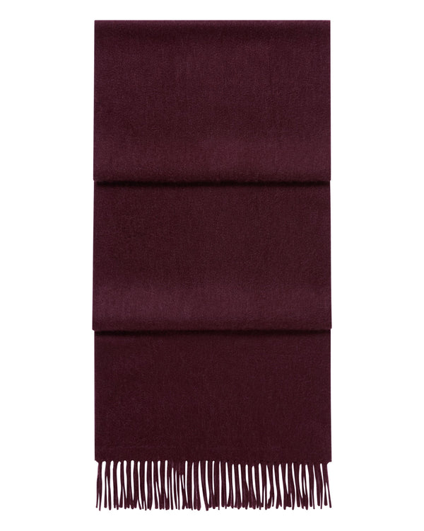 N.Peal Unisex Large Woven Cashmere Scarf Bordeaux Red