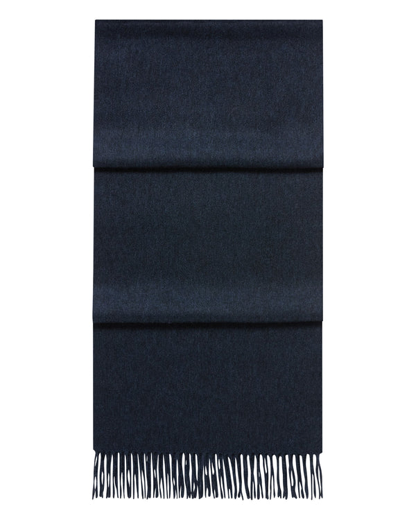 N.Peal Unisex Large Woven Cashmere Scarf Indigo Blue