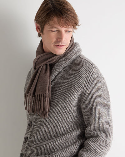 N.Peal Unisex Woven Cashmere Scarf Otter Brown