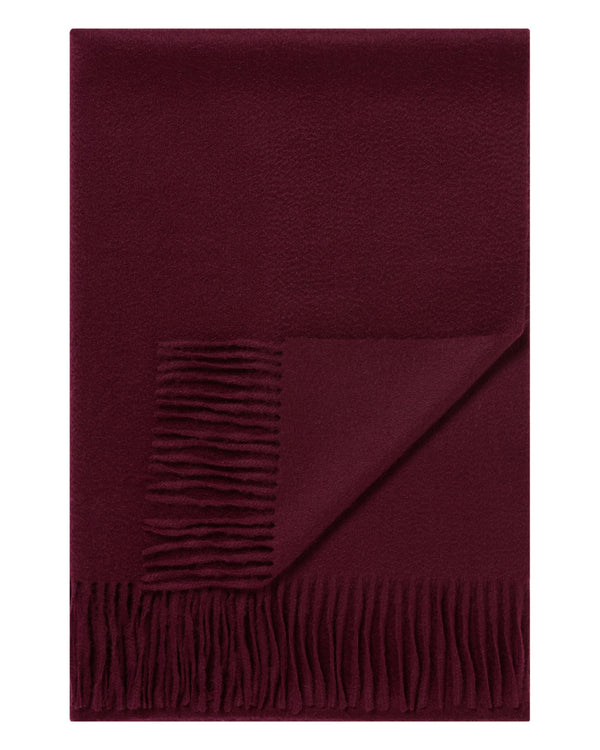 N.Peal Women's Woven Cashmere Shawl Bordeaux Red
