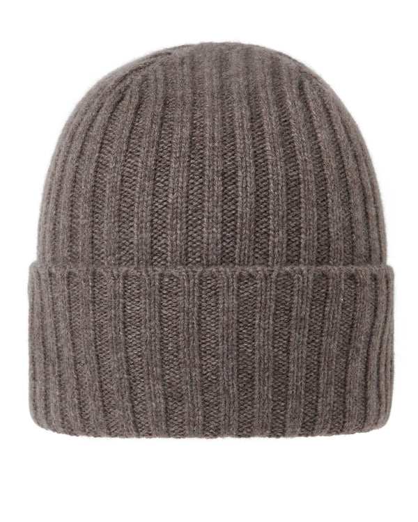 Unisex Chunky Ribbed Cashmere Hat 1