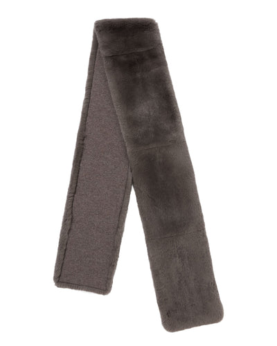 N.Peal Unisex Long Fur Scarf Otter Brown