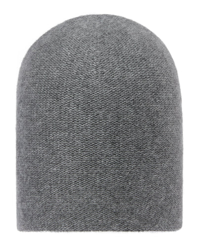 N.Peal Unisex Double Layer Cashmere Beanie Elephant Grey