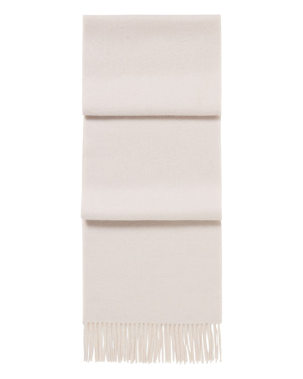 N.Peal Unisex Doubleface Woven Cashmere Scarf Snow Grey