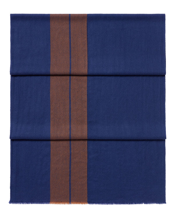N.Peal Men's Geo Cashmere Pashmina Brown