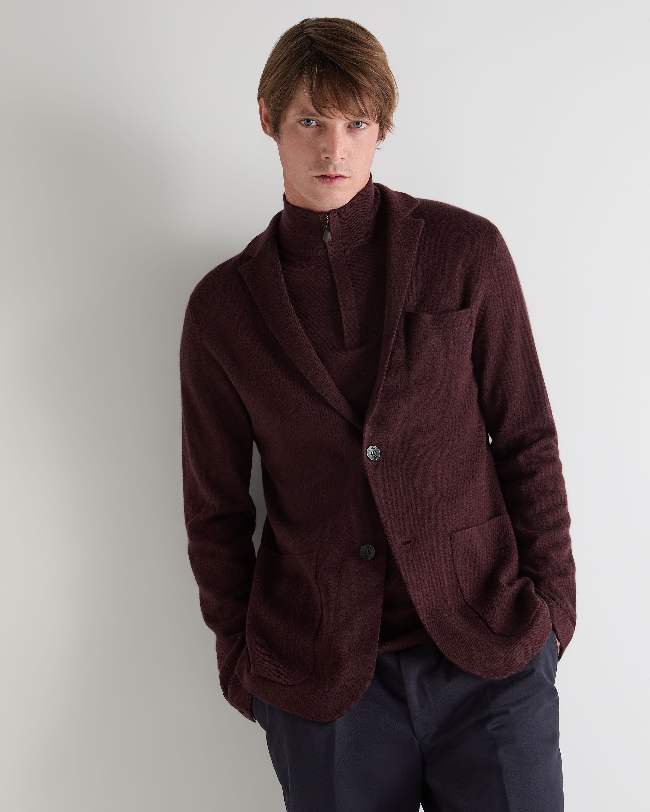 ジャケット・アウター Na.e Wool&Cashmere Button Coat Wool Jacket Size 6 Classic Ladies Design Zipper Closure