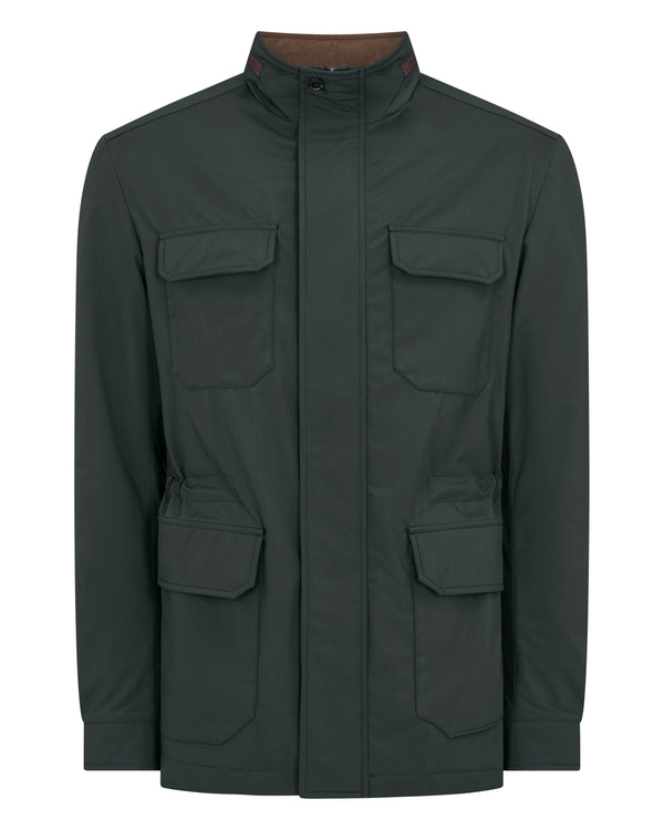 N.Peal Men's Vale Field Jacket Khaki Green
