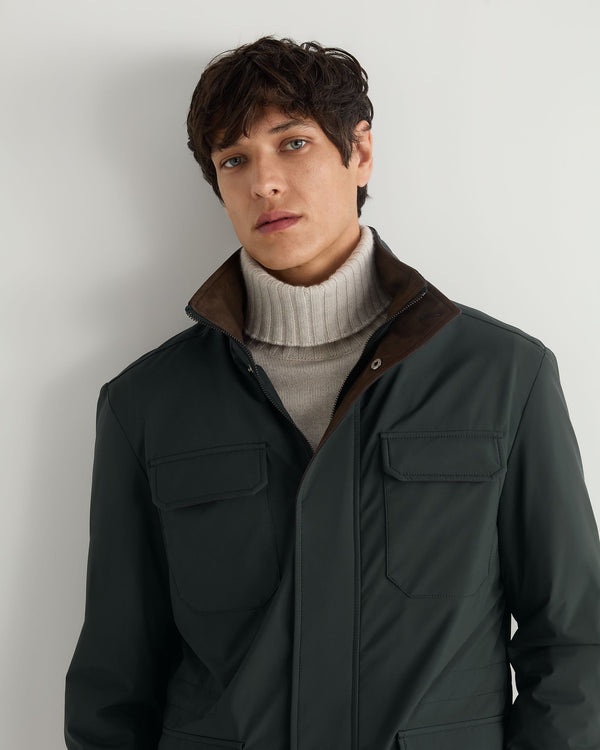 N.Peal Men's Vale Field Jacket Khaki Green