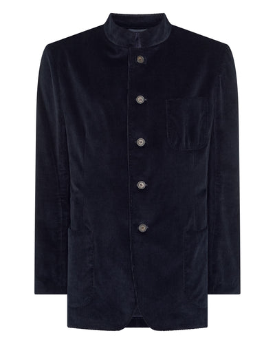 N.Peal Men's Portofino Cord Jacket Navy Blue