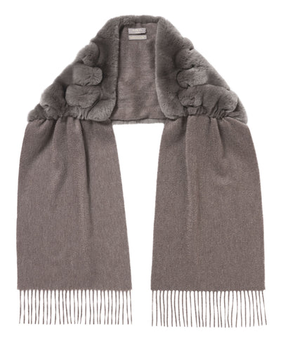 N.Peal Women's St Moritz Fur Neck Scarf Otter Brown