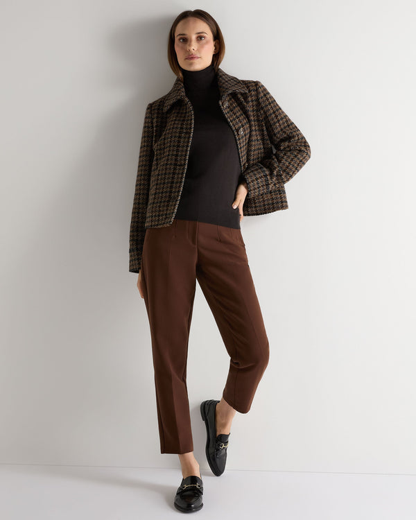 N.Peal Women's Margot Superfine Cashmere Roll Neck Jumper Chocolate Brown