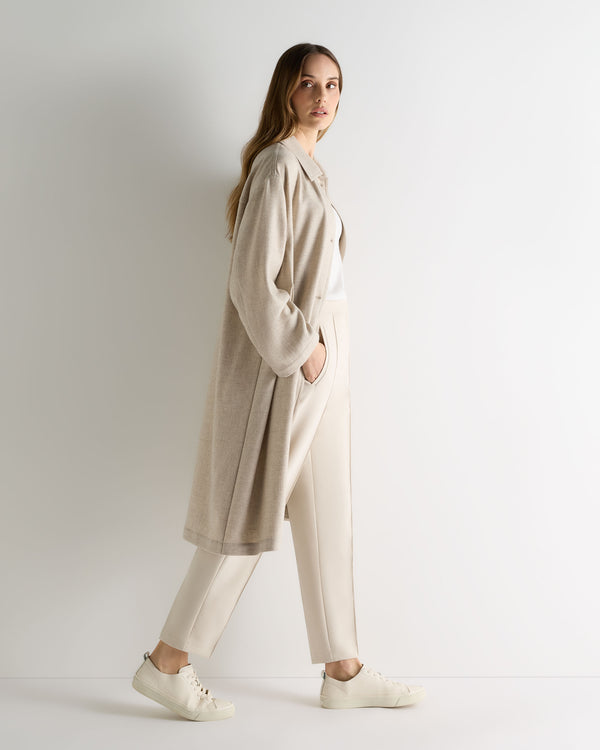 N.Peal Women's Woven Cashmere Coat Beige Brown