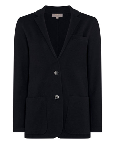 N.Peal Women's Superfine Cashmere Silk Blazer Black