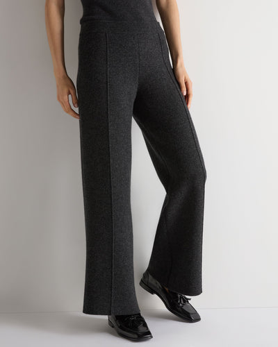 N.Peal Women's Double Face Trousers Dark Graphite Grey