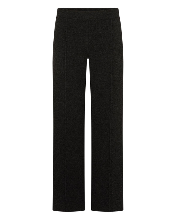 N.Peal Women's Double Face Trousers Dark Graphite Grey