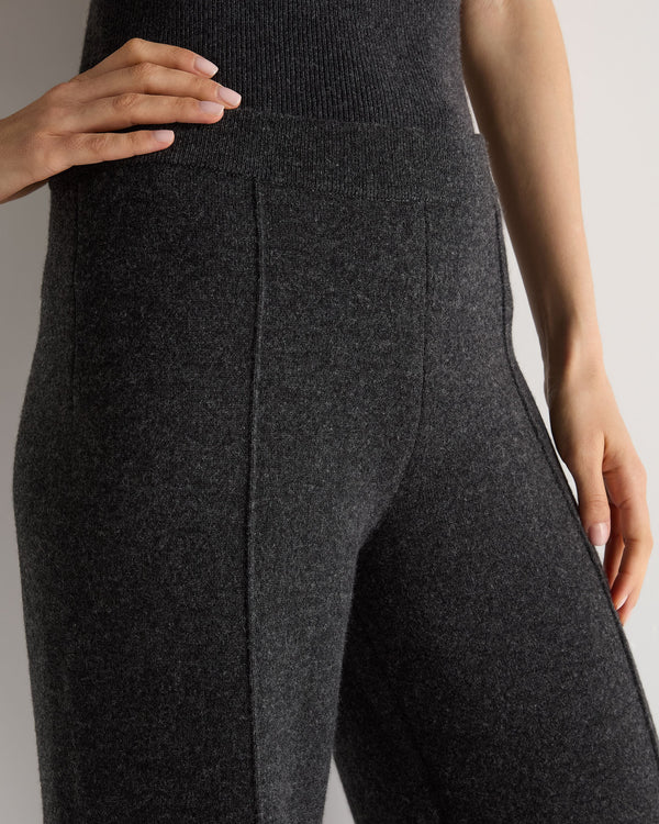 N.Peal Women's Double Face Trousers Dark Graphite Grey