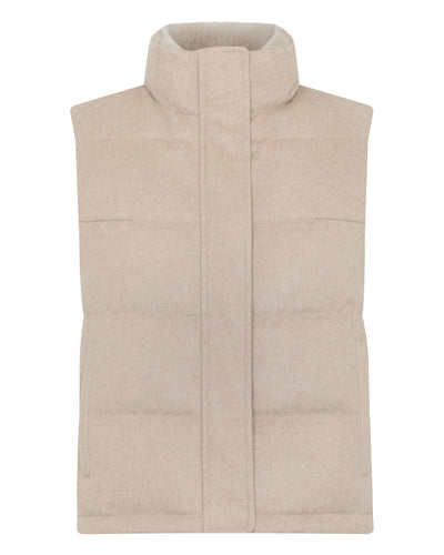 N.Peal Women's Reversible Rex Gilet Beige Brown