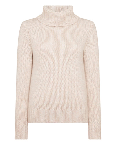 N.Peal Women's Hazel Hand Knit Cashmere Jumper Ecru White