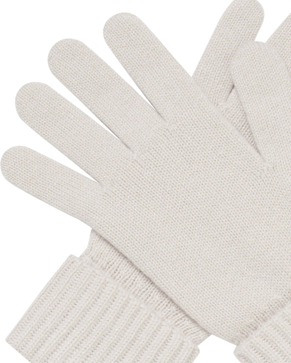 Women's Ribbed Cashmere Gloves With Lurex 2