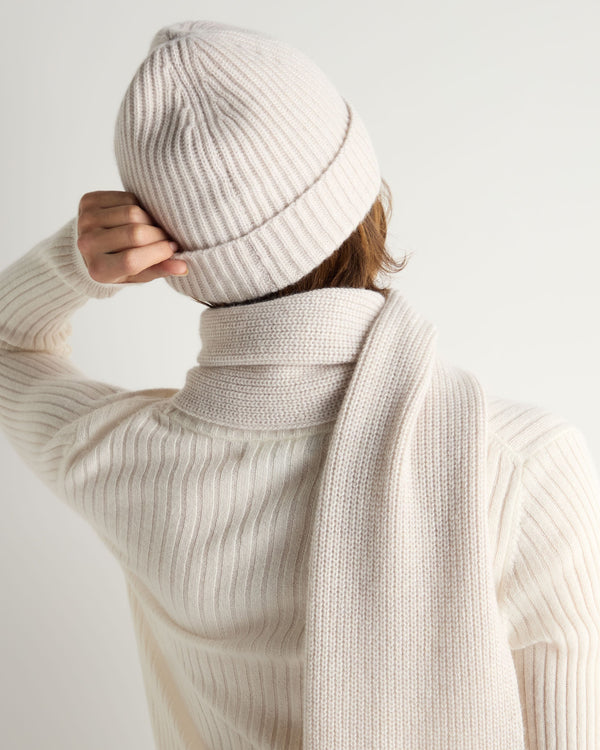 Women's Ribbed Cashmere Hat With Lurex 3