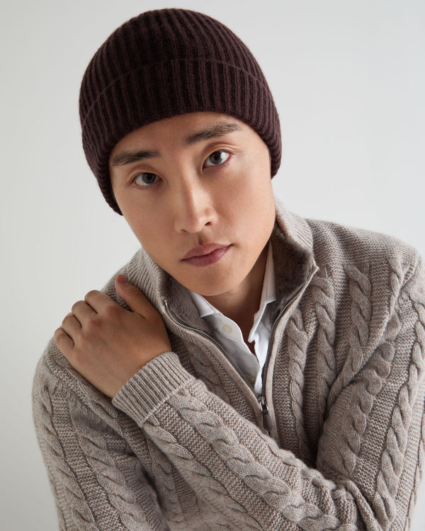 Unisex Ribbed Cashmere Hat 3