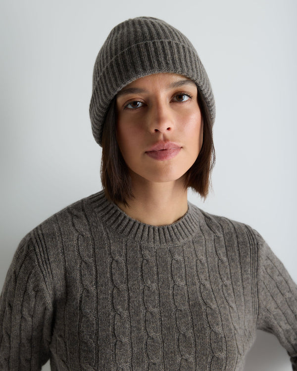 Unisex Ribbed Cashmere Hat 2