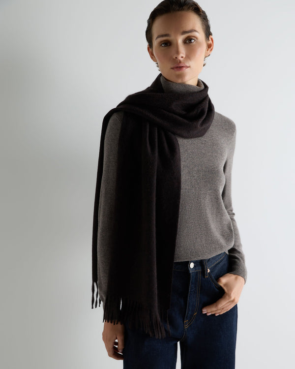 Unisex Large Woven Cashmere Scarf 3