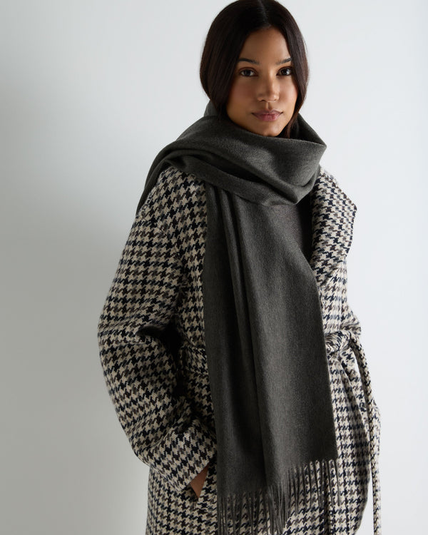 Unisex Large Woven Cashmere Scarf  4