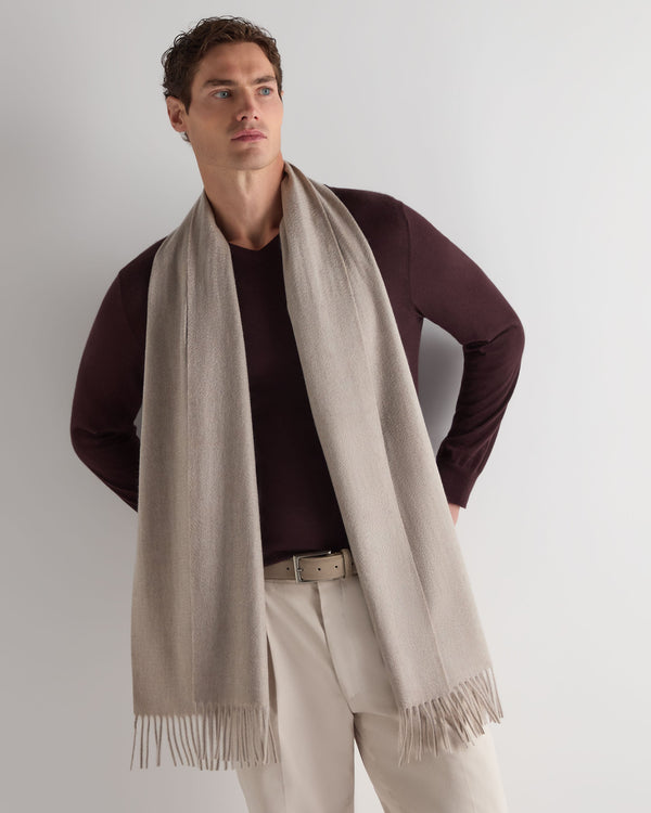 Unisex Large Woven Cashmere Scarf 5