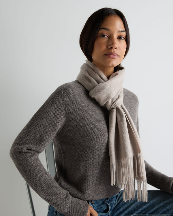 Unisex Large Woven Cashmere Scarf 4