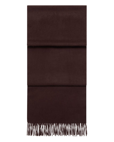 N.Peal Unisex Large Woven Cashmere Scarf Redwood