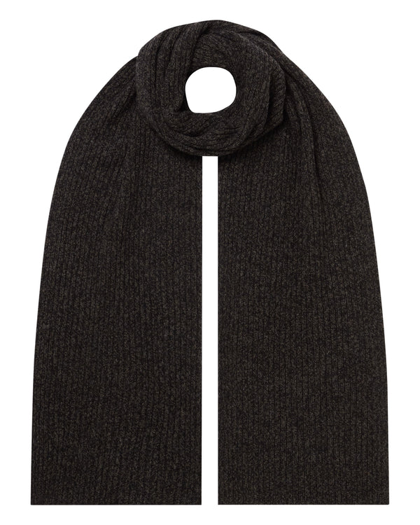 Unisex Short Ribbed Cashmere Scarf 1