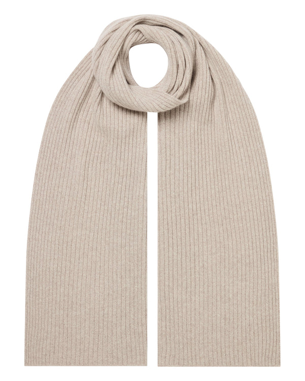 Unisex Short Ribbed Cashmere Scarf 1