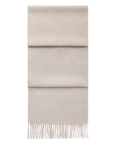 N.Peal Unisex Woven Cashmere Scarf Oat Grey