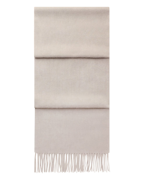 N.Peal Unisex Woven Cashmere Scarf Oat Grey