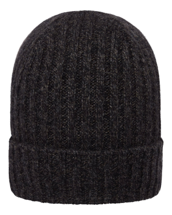 Unisex Chunky Ribbed Cashmere Hat 1
