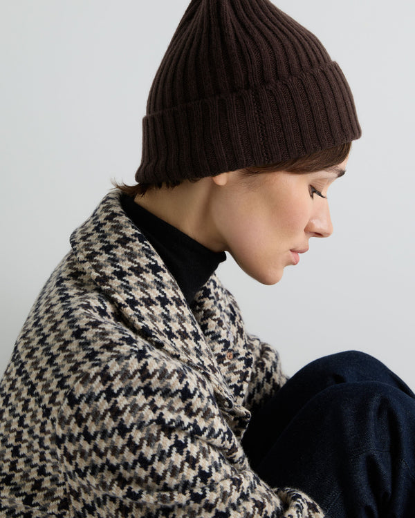 Unisex Chunky Ribbed Cashmere Hat 4