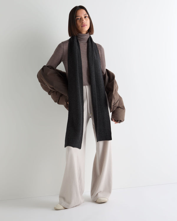 Unisex Ribbed Cashmere Scarf 2