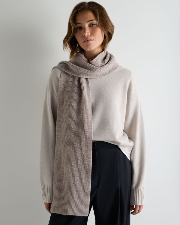 Unisex Ribbed Cashmere Scarf 2