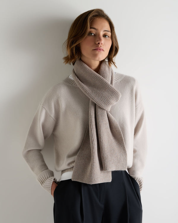Unisex Ribbed Cashmere Scarf 4