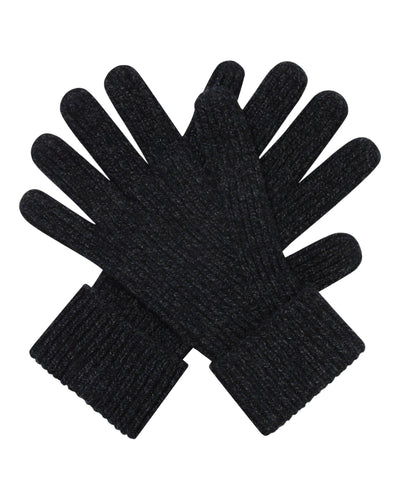 N.Peal Men's Ribbed Cashmere Gloves Ink Blue Melange