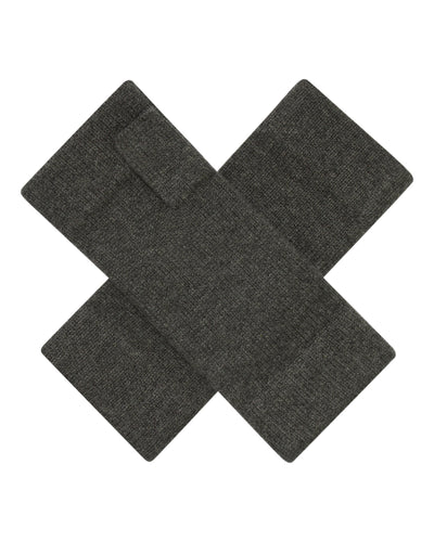 N.Peal Unisex Fingerless Cashmere Gloves Grey Moss