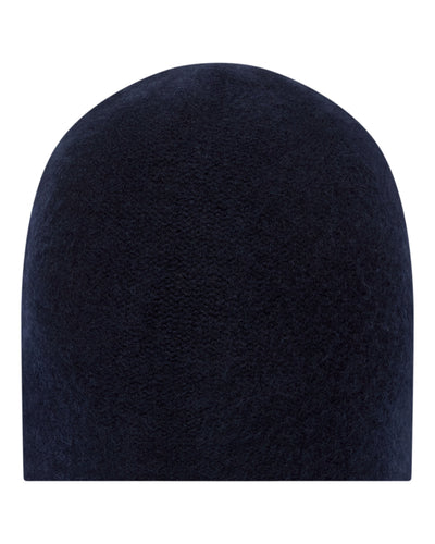 N.Peal Unisex Double Layer Cashmere Beanie Navy Blue