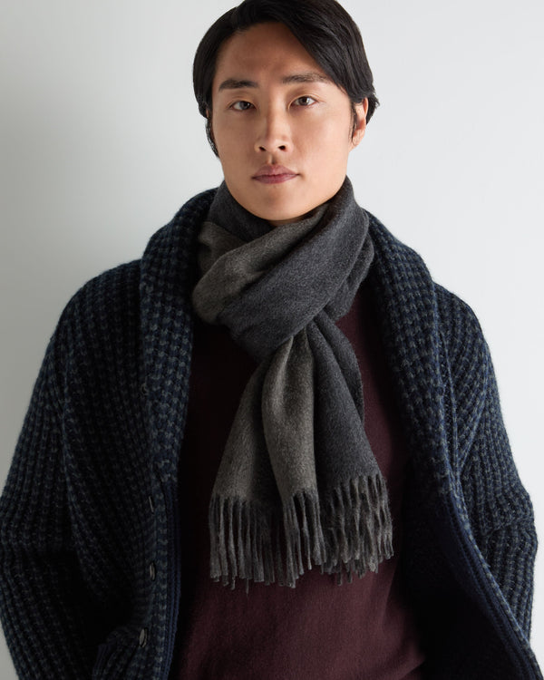 Unisex Doubleface Woven Cashmere Scarf 2