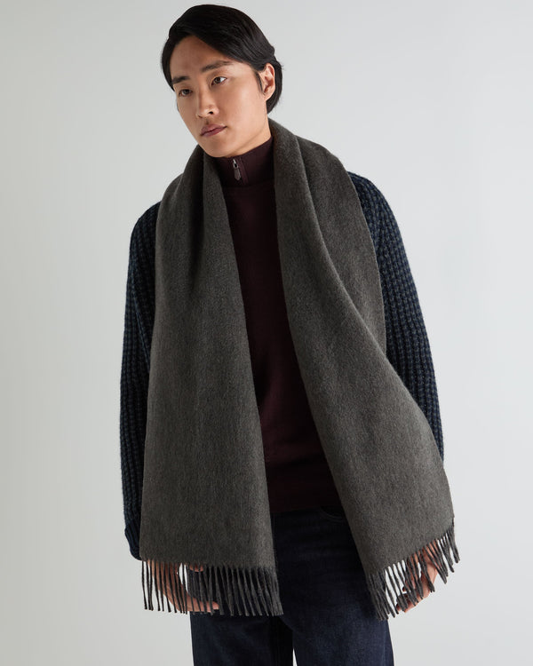 Unisex Doubleface Woven Cashmere Scarf 4